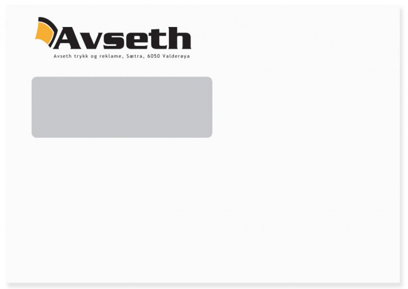 Konvolutter med logo Avseth C5