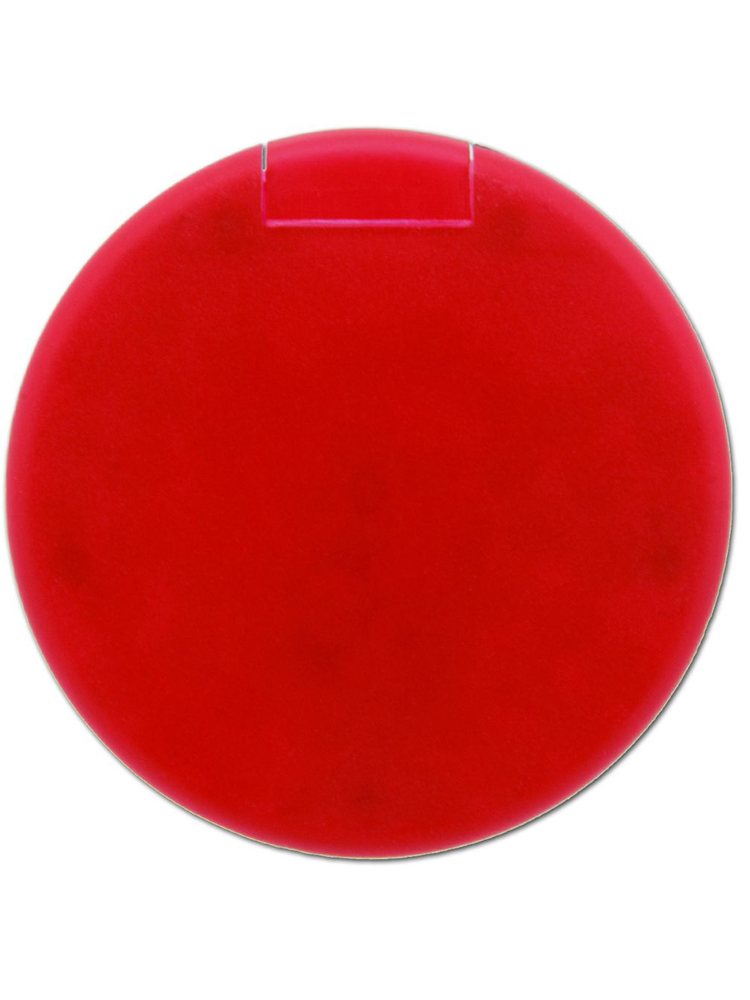 Mintdrops med logo, rund eske, Rød