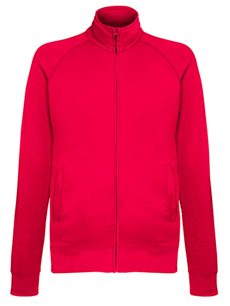 Fruit of the Loom Light Weight Sweat Jacket, Red