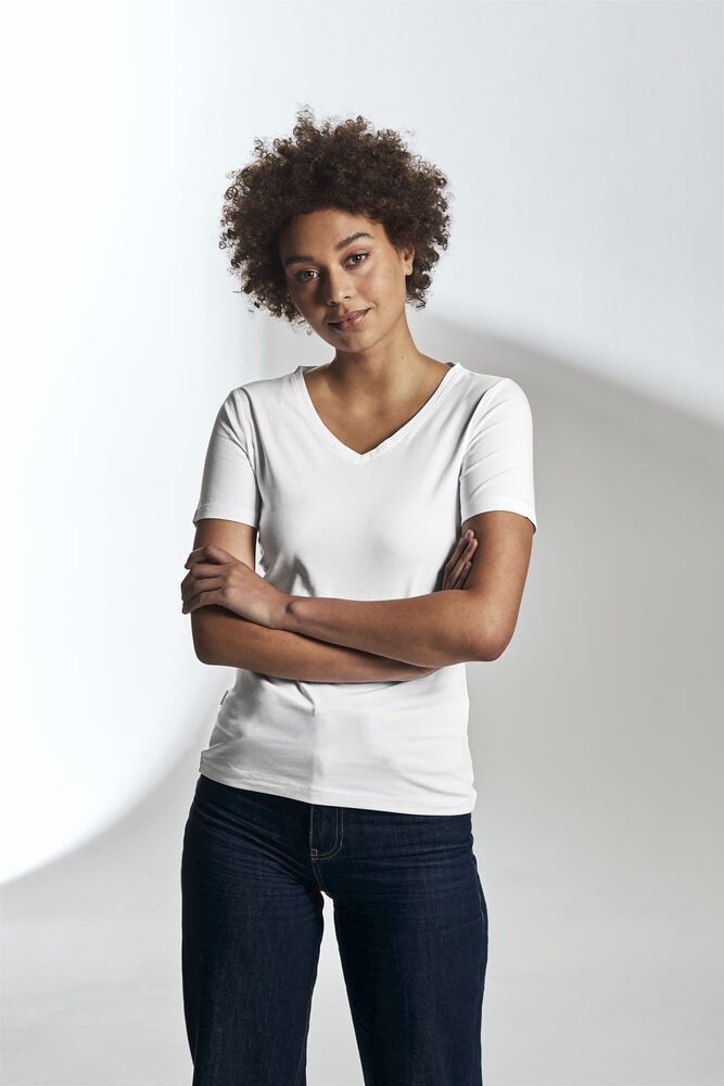 Stretch V-Neck Lady (GOTS) - Bilde 7
