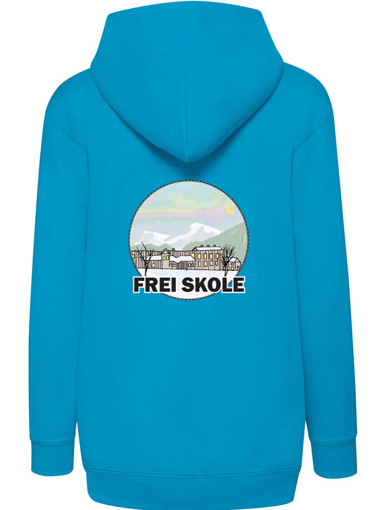 Frei skole hettegenser - Kids Hooded Sweat_Azure Blue