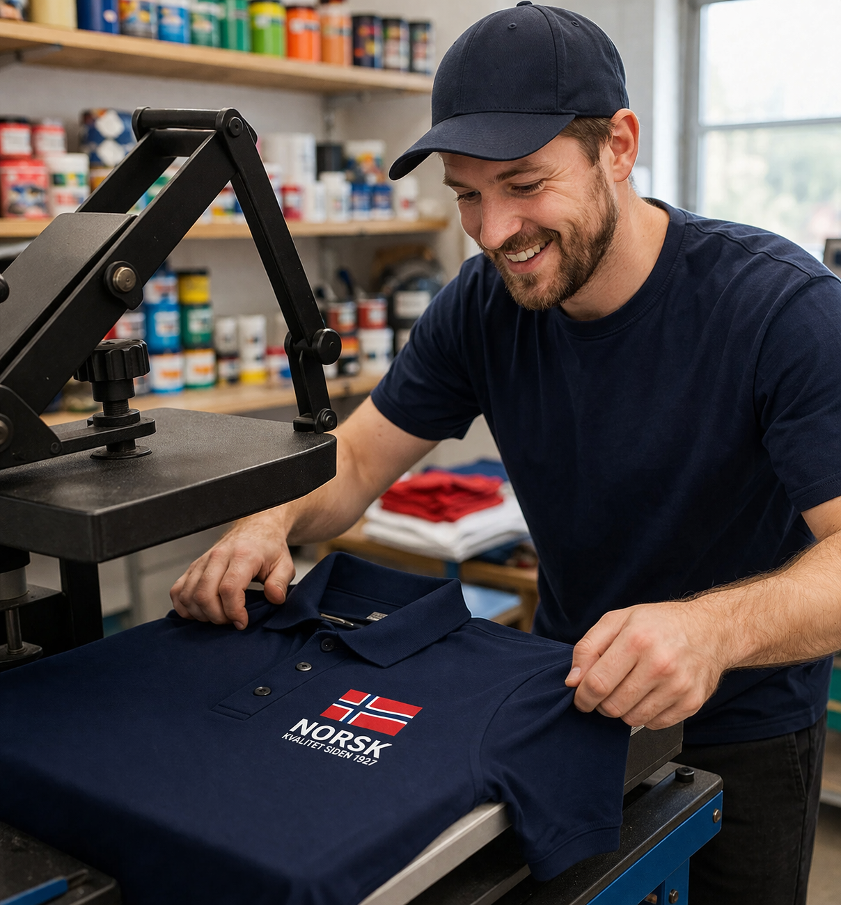 piqueskjorte med logotrykk