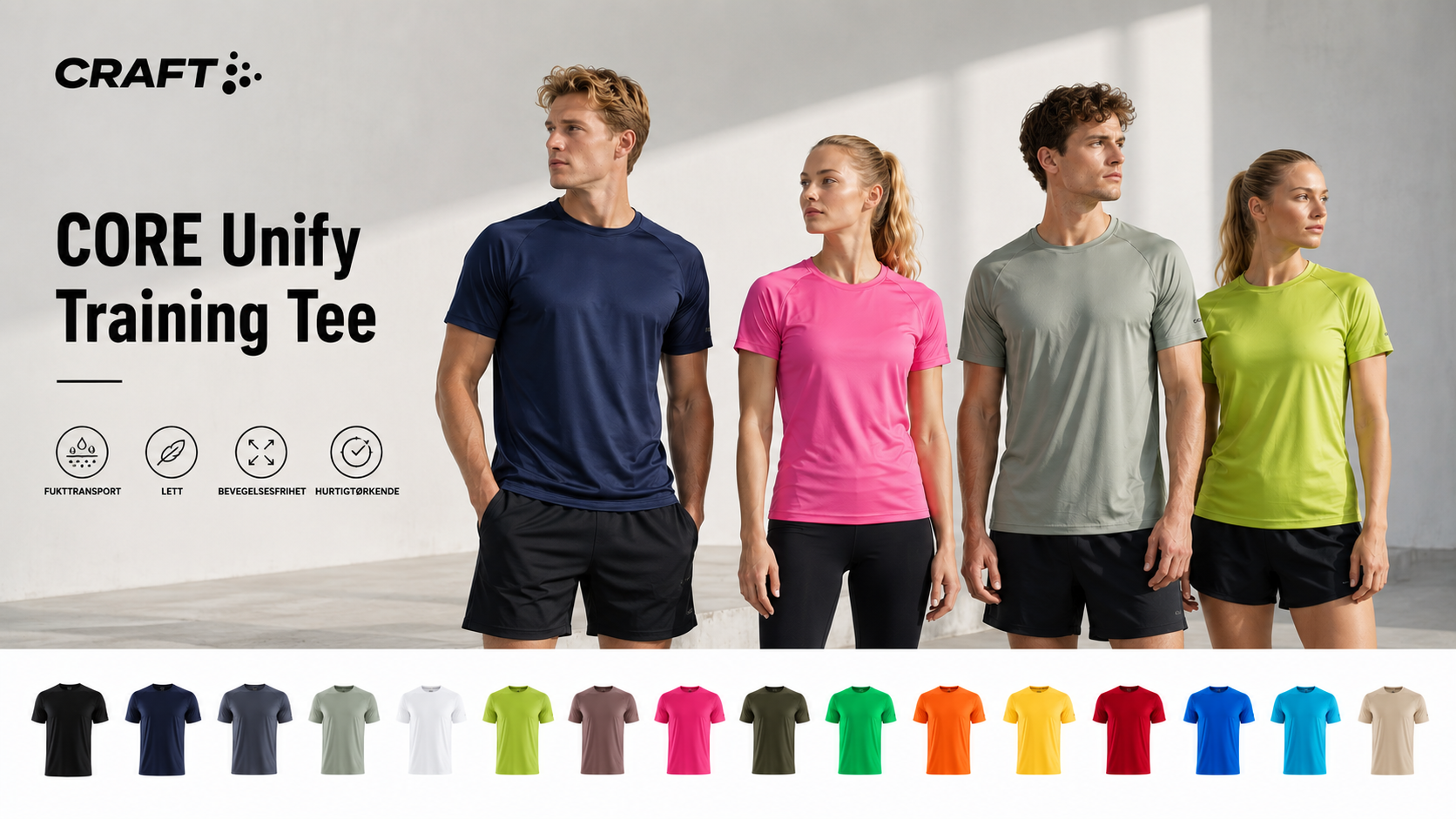 craft core unify training tee med logotrykk
