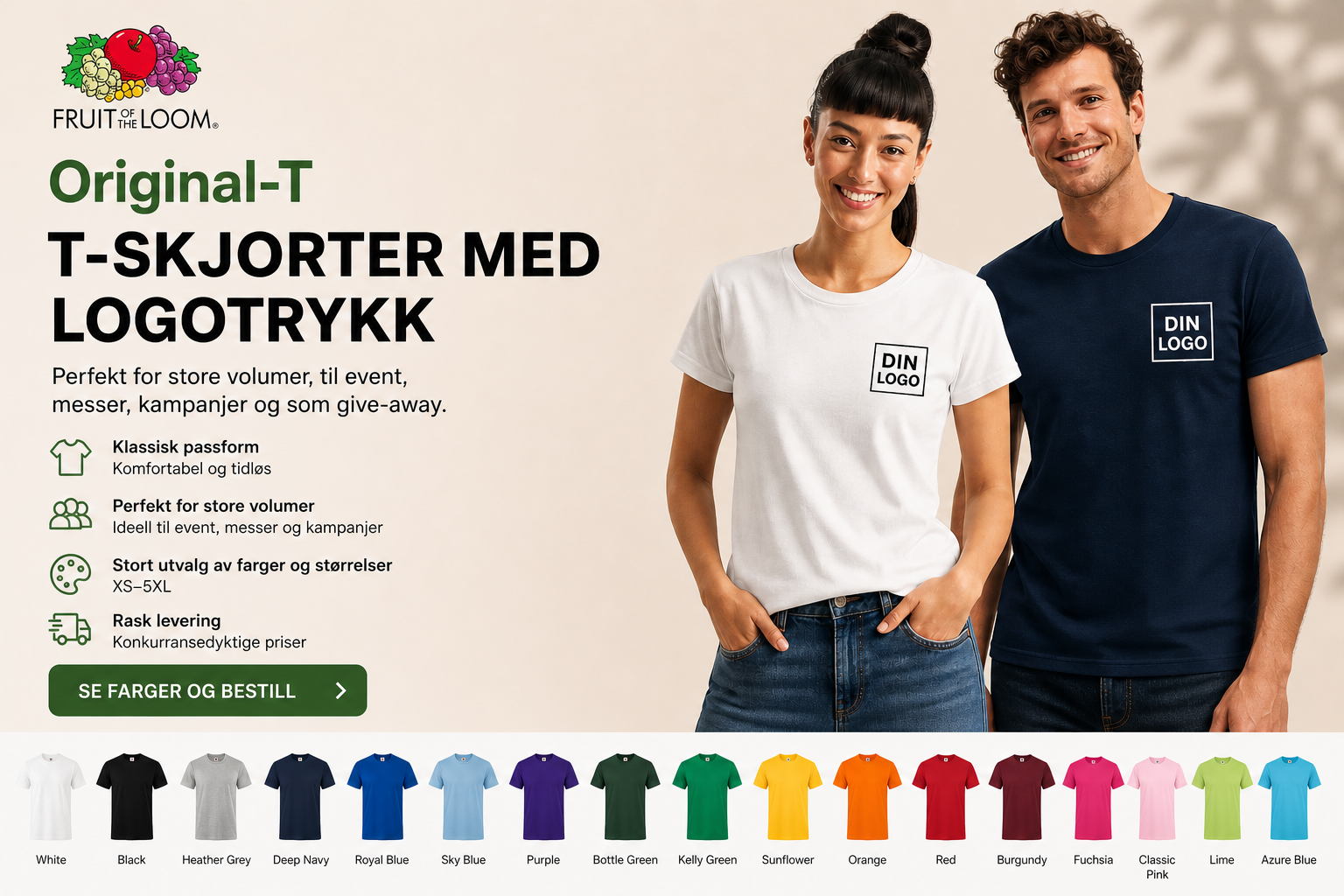 original t t-skjorte med trykk