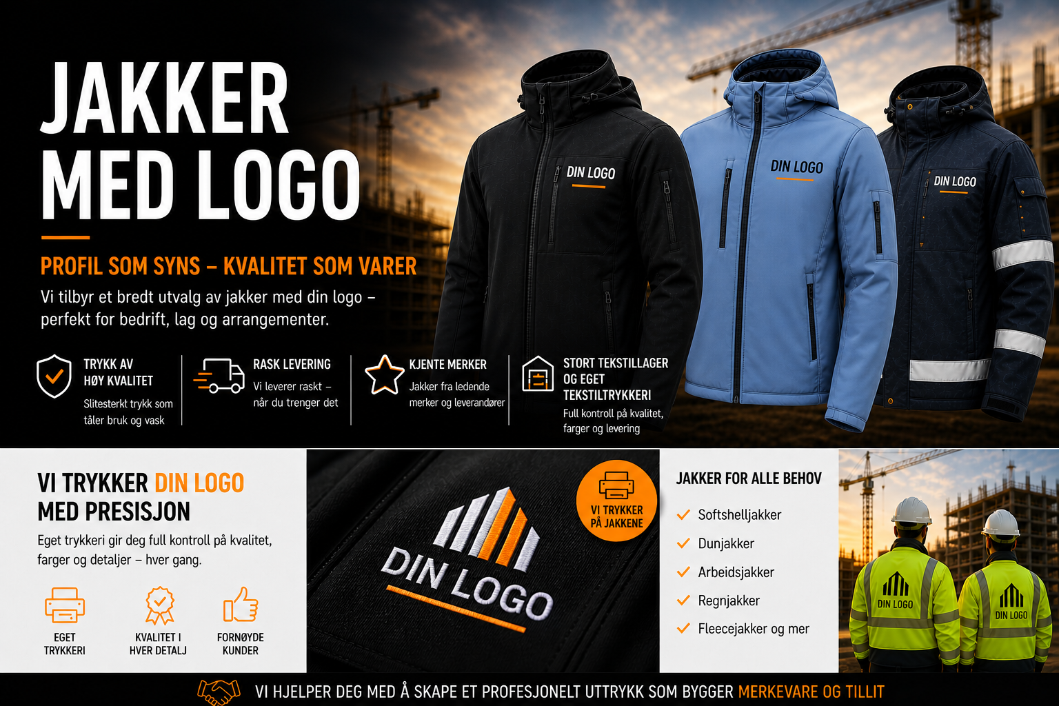 jakker med logo
