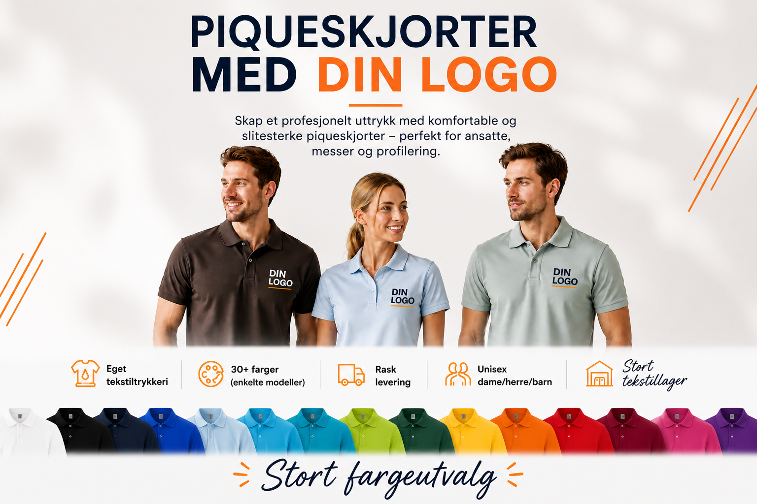 piqueskjorter med logo