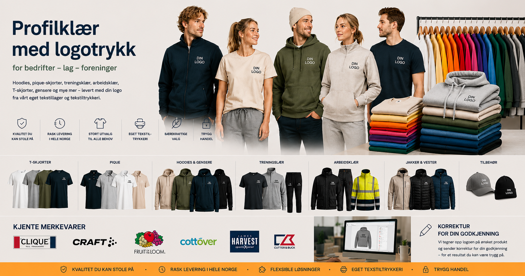 Profilklær med logotrykk profilklær med logotrykk