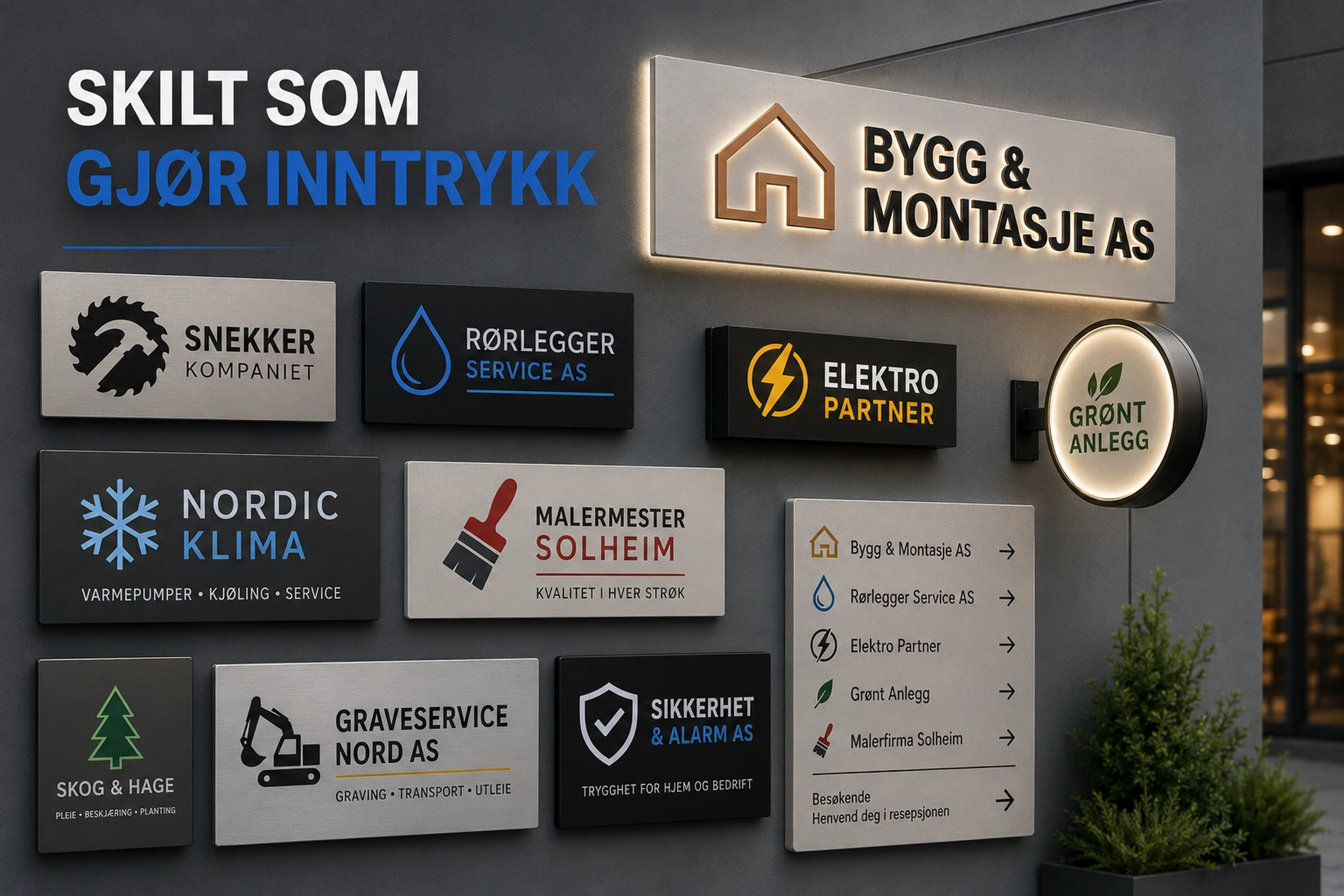 Reklameskilt fra Avseth trykk og reklame