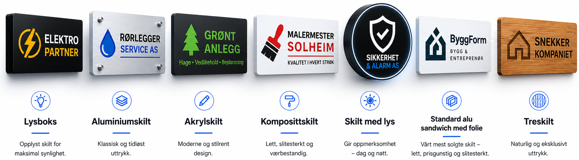 Skilt til firma