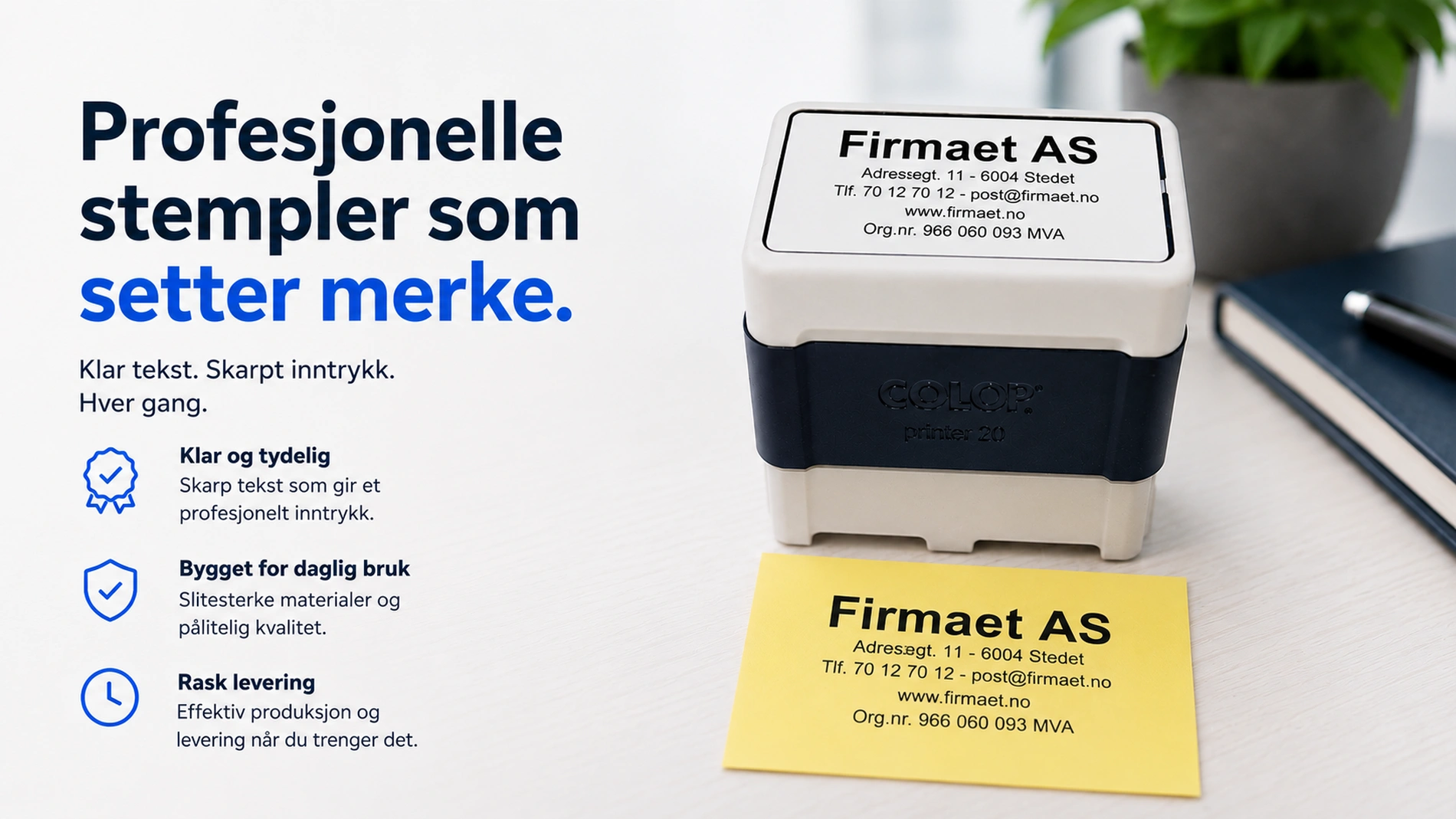 Stempel med ditt trykk
