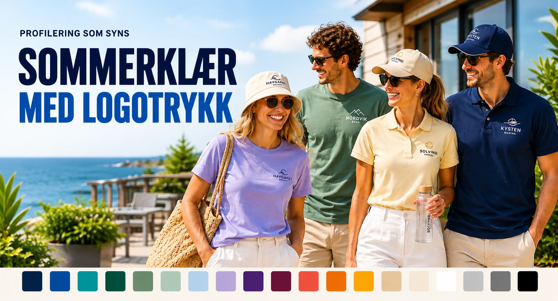 Sommerklær med logotrykk